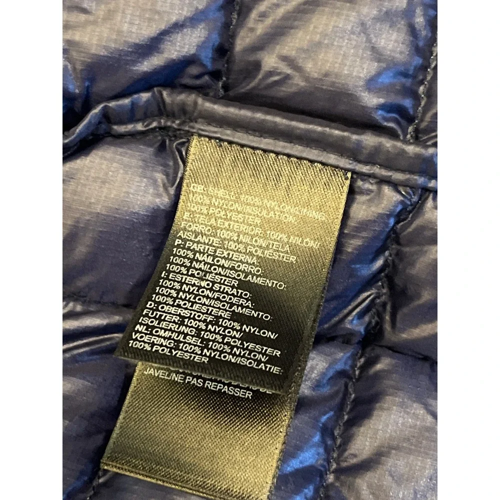 The North Face Mens ThermoBall Eco Puffer Jacket Blue Full Zip Quilted Coat L